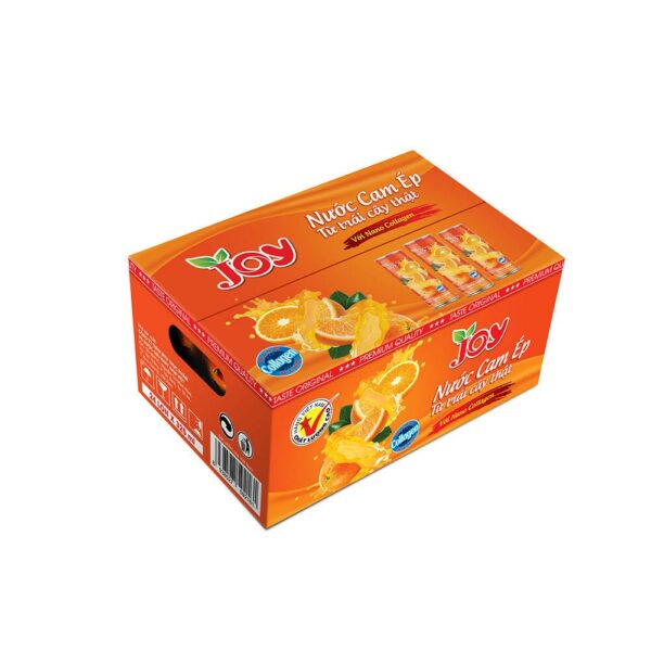 Thùng 24 lon 325ml Nước Cam Ép với Nano Collagen - Thương hiệu JOY