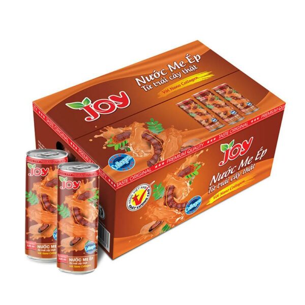Thùng 24 lon 325ml Nước Me Ép với Nano Collagen – Thương hiệu JOY