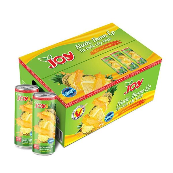 Thùng 24 lon 325ml Nước Thơm Ép với Nano Collagen - Thương hiệu JOY