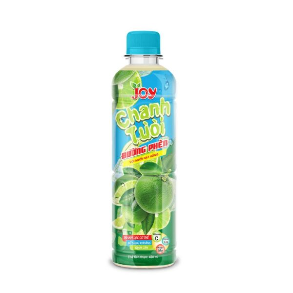 Chanh Tươi Đường Phèn với Muối Hạt Hồng (Thùng 24 chai 450ml) – Thương hiệu JOY