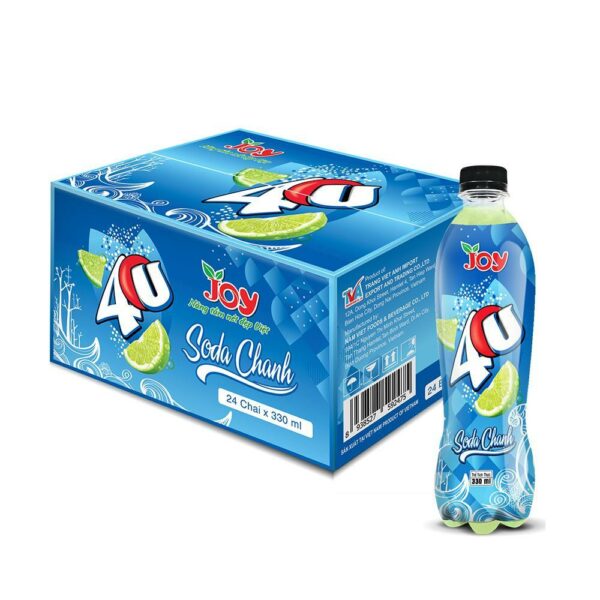 Soda Chanh 4U (Thùng 24 chai 330ml) – Thương hiệu JOY
