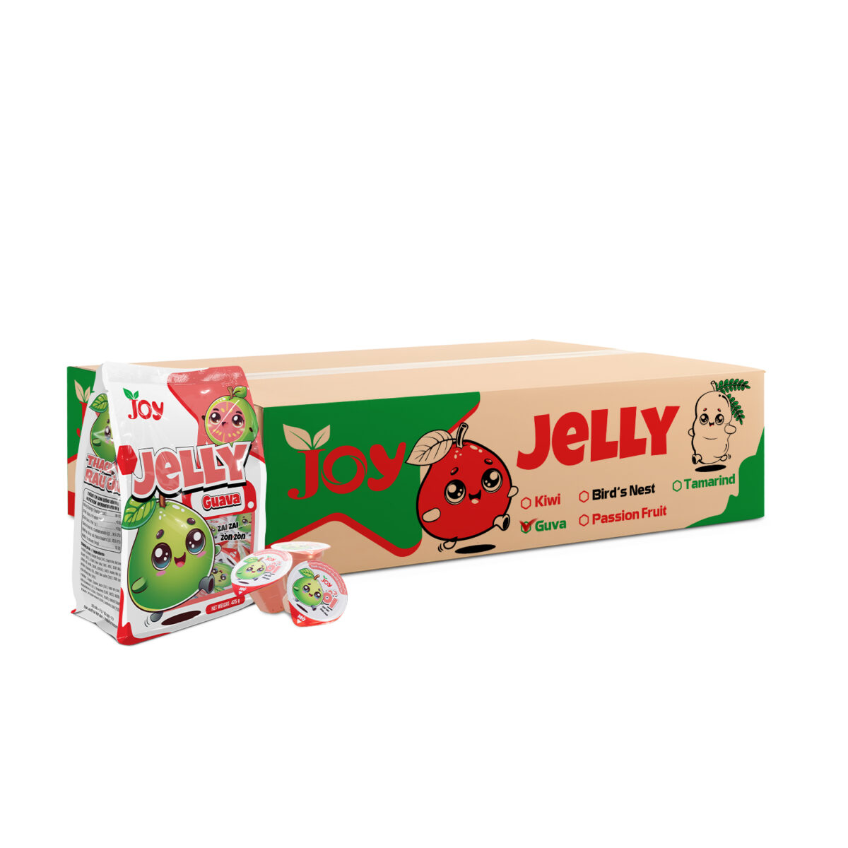 Thạch Rau Câu Vị Ổi Hồng JOY (25 cốc/túi, 425g) - Ảnh 2