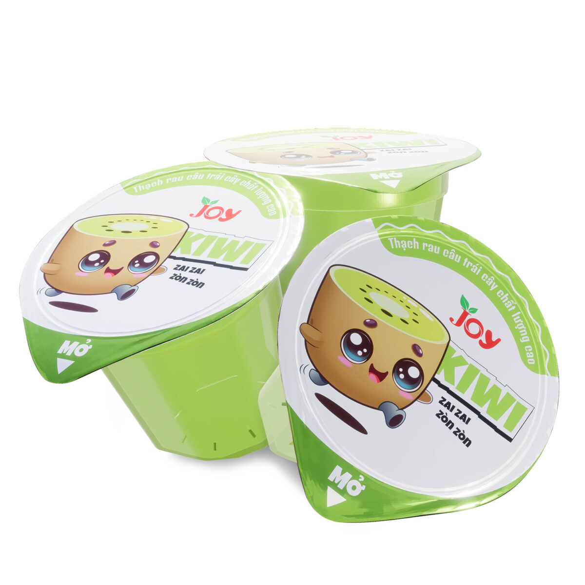 Joy_Cup_KiwiJelly Thạch Rau Câu Vị Kiwi JOY (25 cốc/túi, 425g) - Ảnh 1