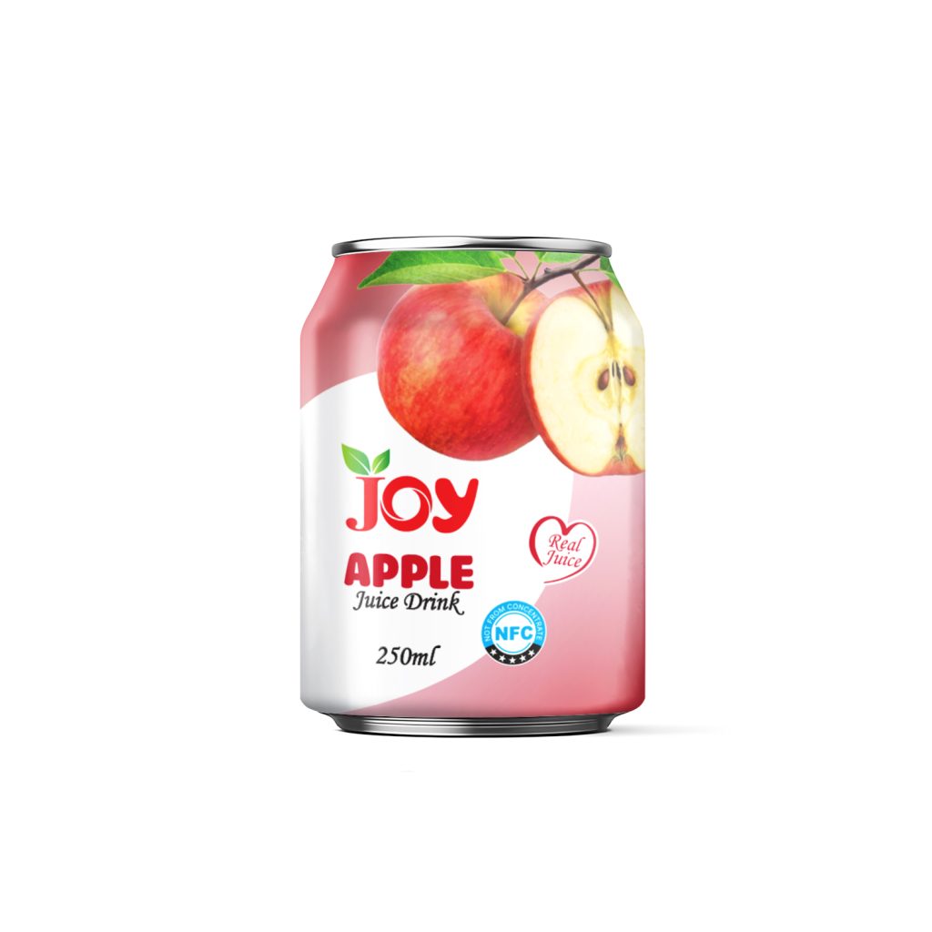 JOY Apple Juice Drink 250ml Can - NFC Real Fruit Juice