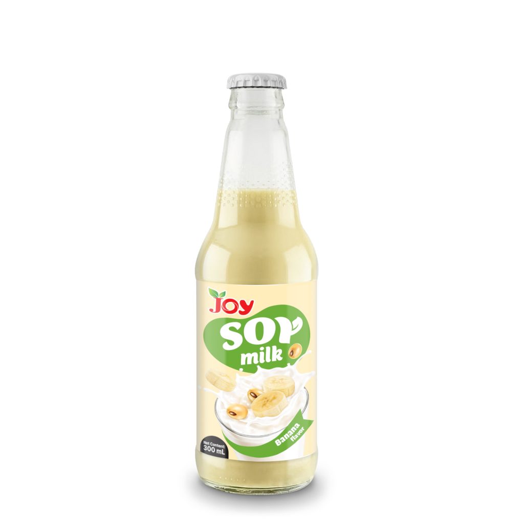 JOY Banana Soy Milk 300ml Glass Bottle | Plant-Based Drink