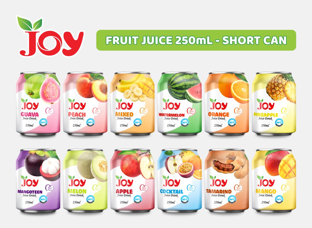 JOY NFC Juice Drink 250ml Short Can - all flavor
