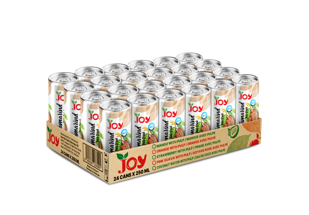 JOY Tamarind Juice Drink 250ml | Premium Real NFC Juice 24 Cans Tray