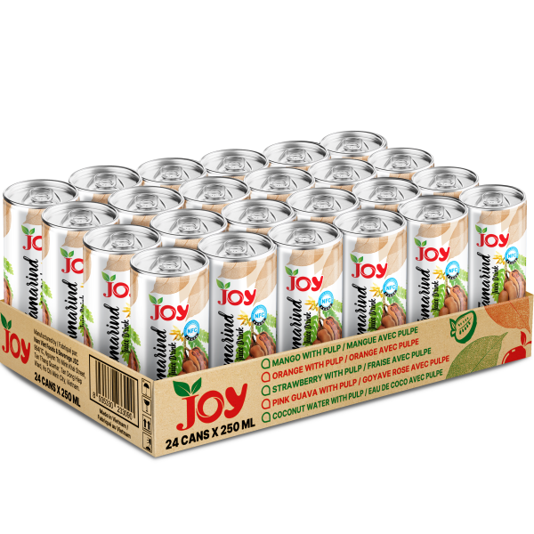 JOY Tamarind Juice Drink 250ml | Premium Real NFC Juice 24 Cans Tray