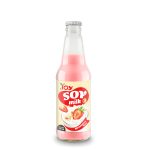 JOY Strawberry Soy Milk 300ml Glass Bottle | Plant-Based