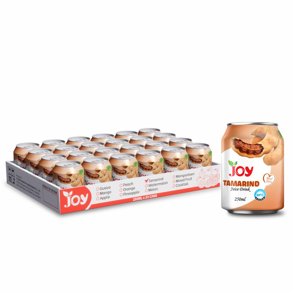 JOY Tamarind Juice Drink 250ml | Premium Real NFC Juice 24 Cans Tray