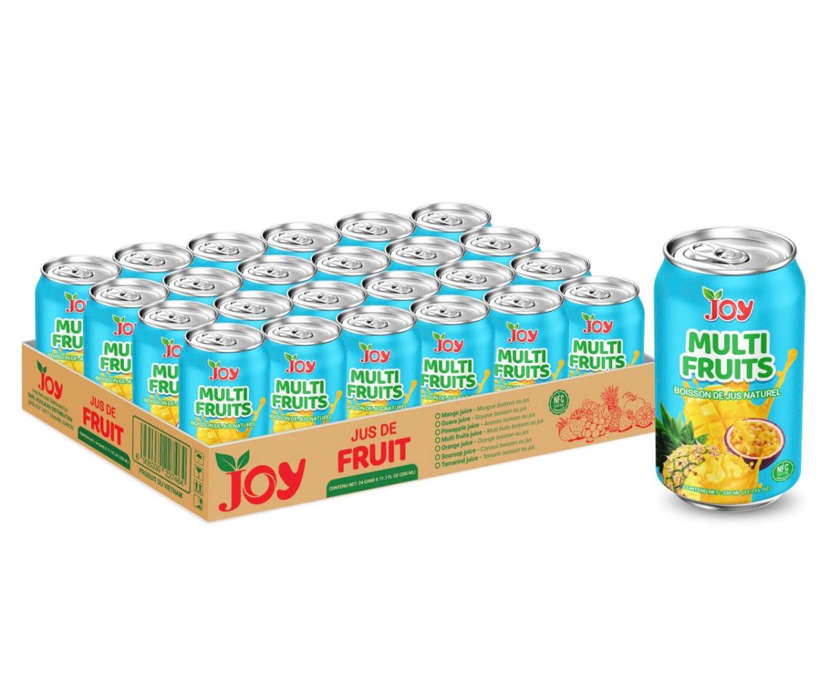JOY Multi Fruits Juice Drink 330ml | Boisson de Jus Naturel 24 Cans Carton