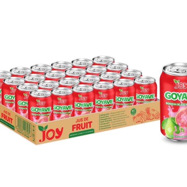 JOY Goyave Juice Drink 330ml | Boisson de Jus Naturel NFC 24 Cans Carton