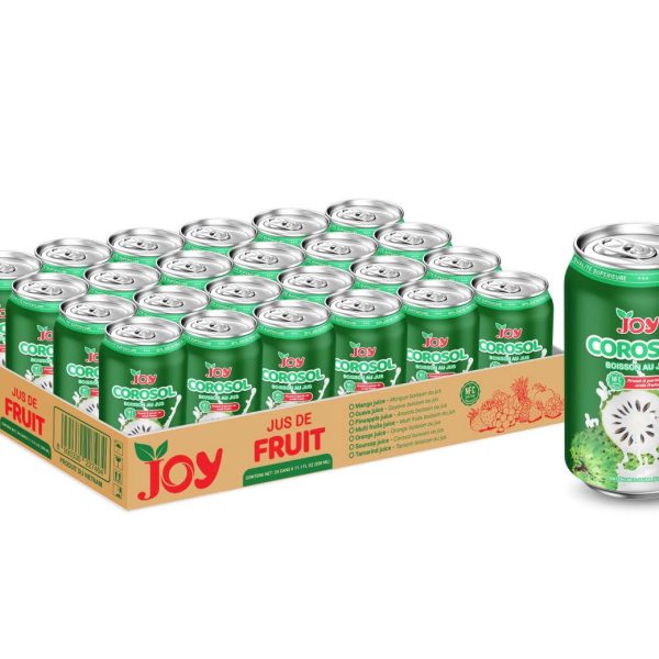 JOY Corosol Juice Drink 330ml | Boisson au Jus NFC 24 Cans Carton