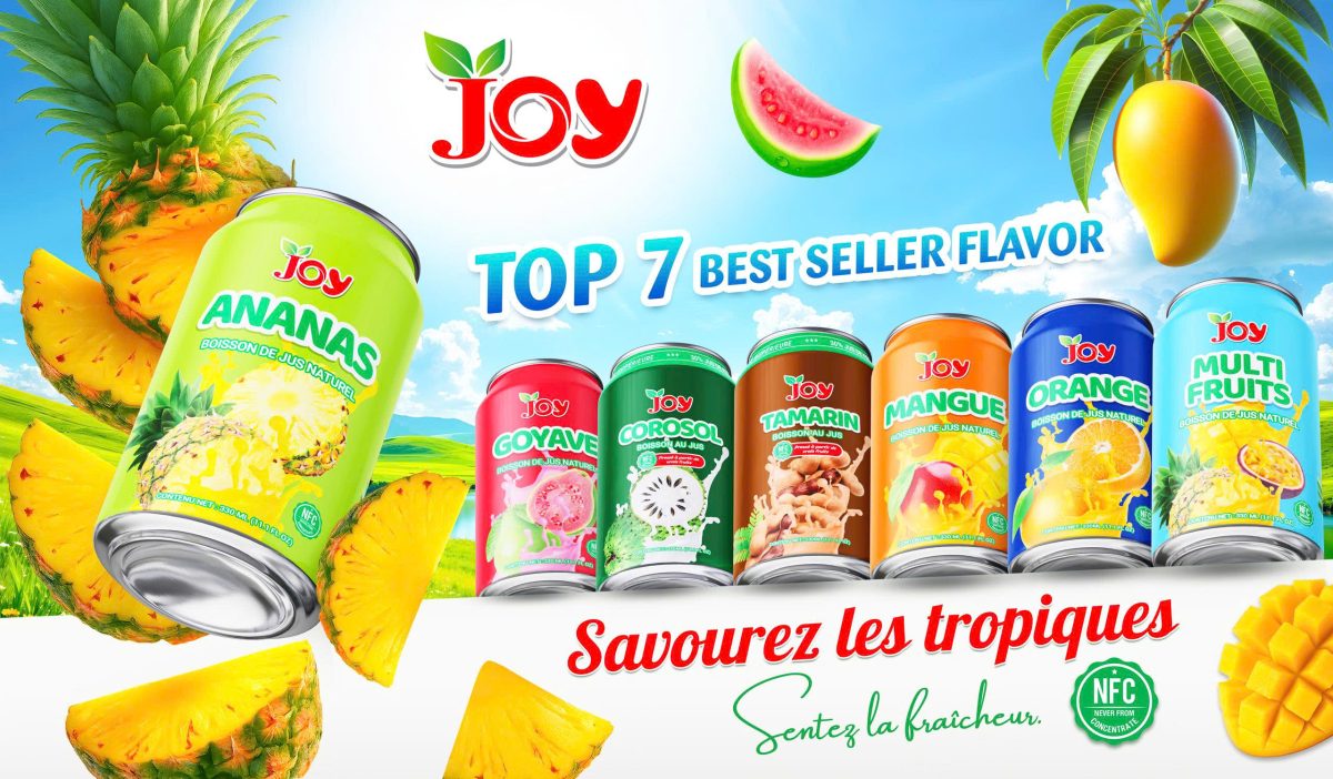 JOY Top 7 Tropical Juice Drink 330ml | Boisson de Jus Naturel NFC