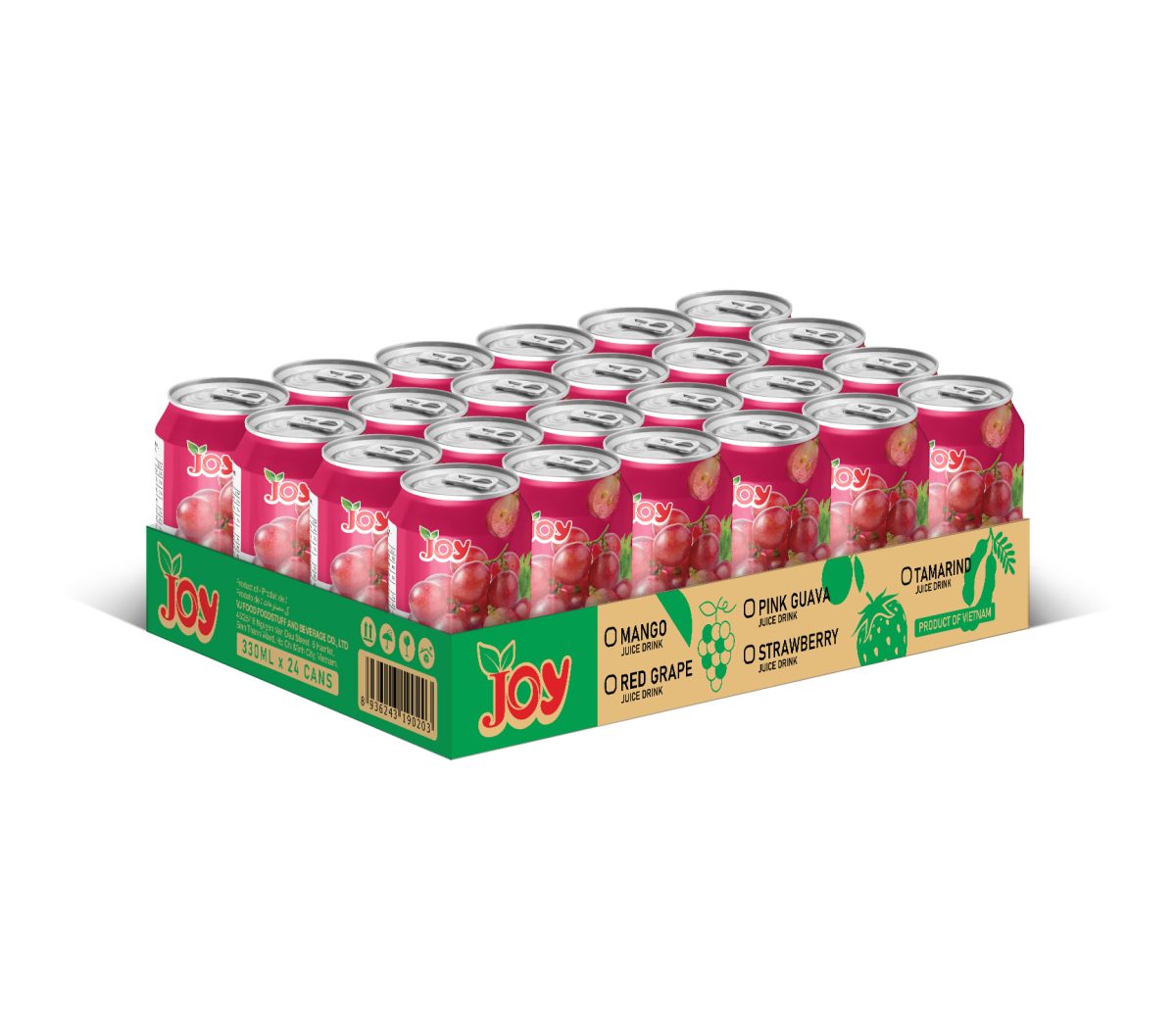 JOY Strawberry Juice Drink 330ml | Real Tropical Fruit NFC
