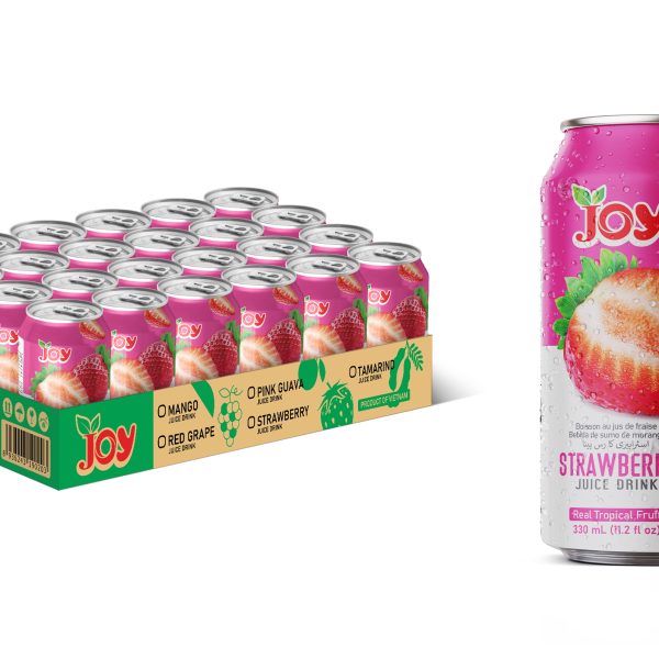 JOY Strawberry Juice Drink 330ml | Real Tropical Fruit NFC