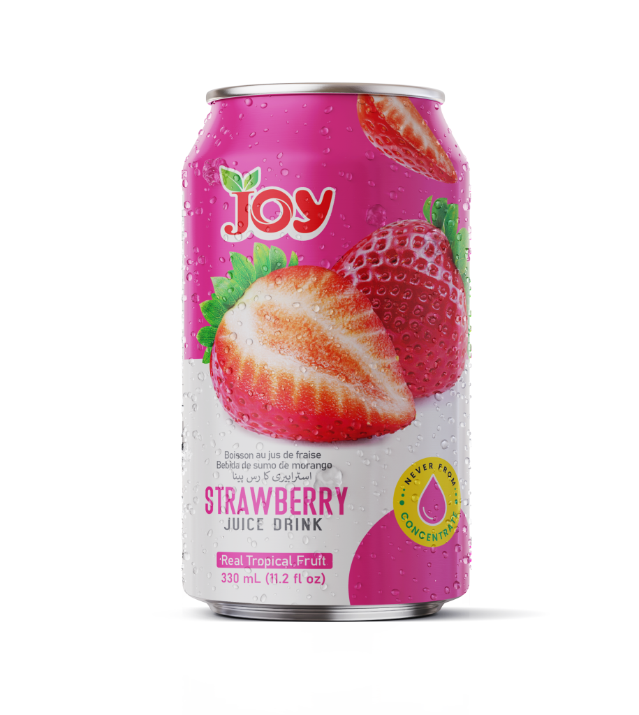 JOY Strawberry Juice Drink 330ml | Real Tropical Fruit NFC
